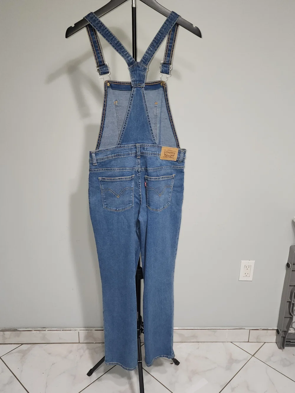 Blue Denim Girls Overalls - Levis Size 14 Youth
